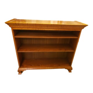Eldred Wheeler Benchmade Tiger Maple Low Bookcase For Sale