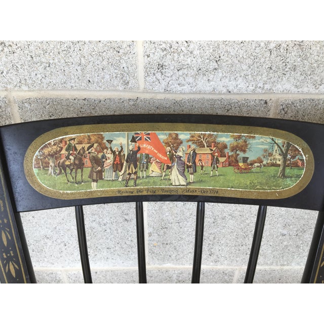 Nichols & Stone Ebonized Bicentennial Windsor Chairs Set of 4 Chairish