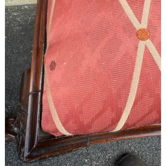 Vintage Mahogany Set of 4 English Chippendale Style Dining Chairs Ball and Claw Feet For Sale - Image 14 of 17