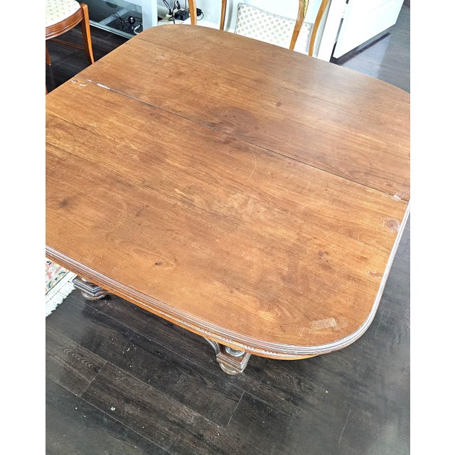 1920s 1 Antique Dinner Table and 4 Chairs - Set of 5 For Sale - Image 13 of 18