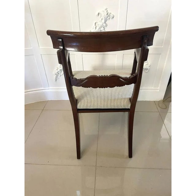 Wood Antique Carved Mahogany Desk Chair For Sale - Image 7 of 15