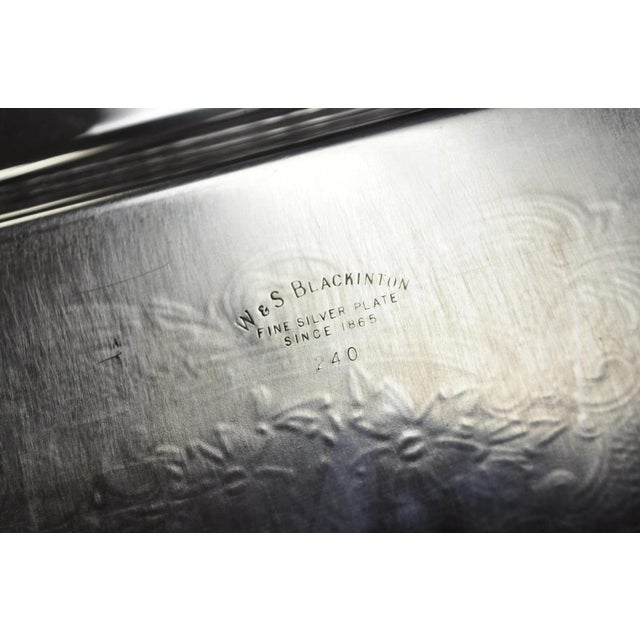 Mid 20th Century W&s Blackinton Victorian Silver Plated Narrow Serving Platter Dish Bar Tray For Sale - Image 12 of 14