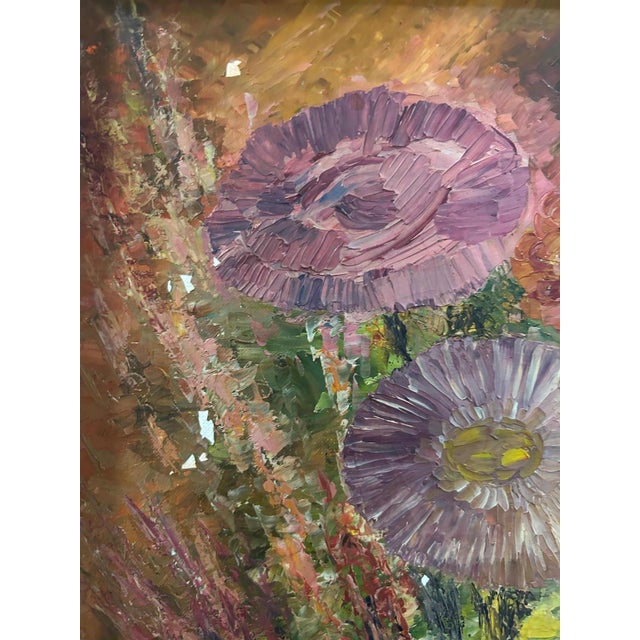Mid-Century Modern R Poirot, Bouquet, 1950s, Oil on Canvas For Sale - Image 3 of 16