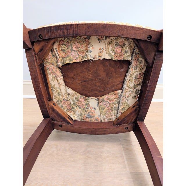 Brown 19th Century Victorian Mahogany Carved Balloon Back Slip Seat Side Chair For Sale - Image 8 of 9