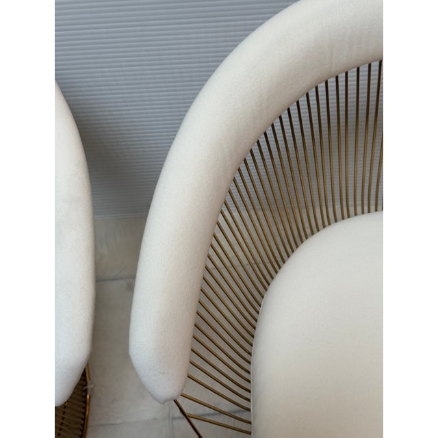 Metal Eternity Modern Platner Style Arm Chairs, Pair For Sale - Image 7 of 12