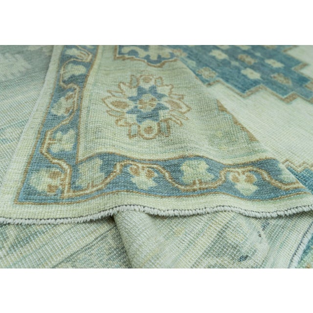 Turkish Oushak Antique Look Rug 9'2" x 12'4" #20091 For Sale In Houston - Image 6 of 8