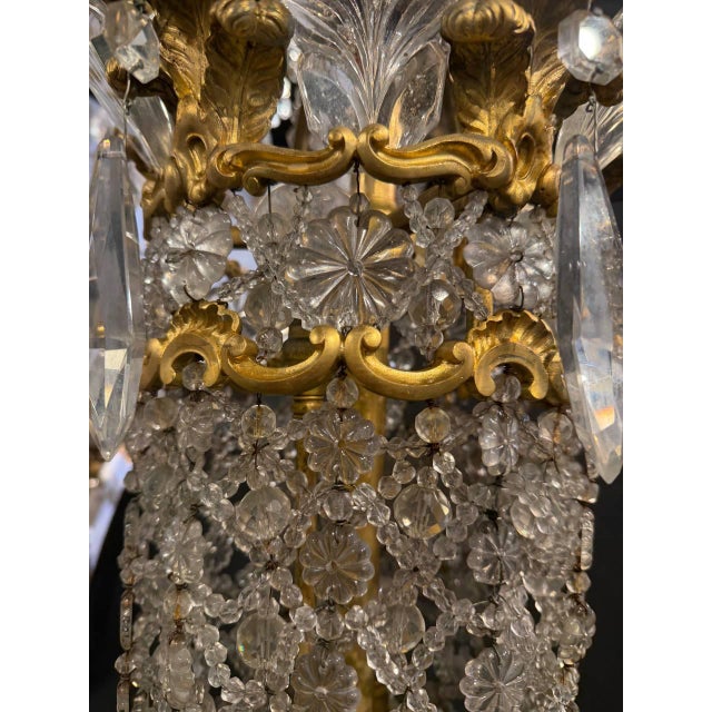 Edward F. Caldwell & Co. 1900 Caldwell Crystal and Bronze Chandelier With 12 Lights For Sale - Image 4 of 12