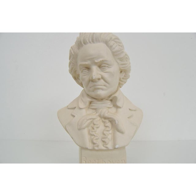 Plaster Bust of Ludwig van Beethoven, 1950s For Sale - Image 10 of 14