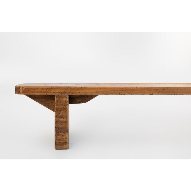 Rustic Low Bench in Wood, France, 1850s For Sale - Image 4 of 11
