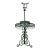 Three-Tier Circular Wire and Wrought Iron Plant Stand, Mid 20th Century For Sale