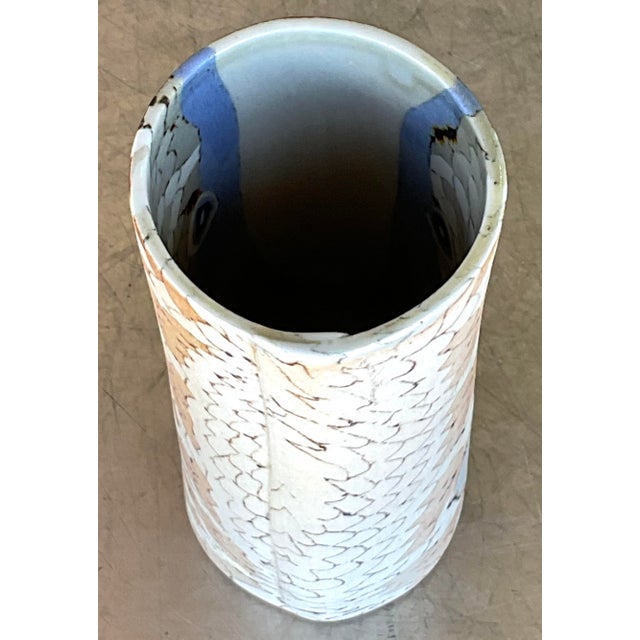 Vintage Boho Slab Built Studio Pottery Vase For Sale In West Palm - Image 6 of 8