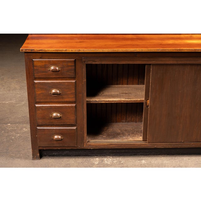 Early 20th Century General Store Display Counter With Glass Showcase For Sale - Image 16 of 17