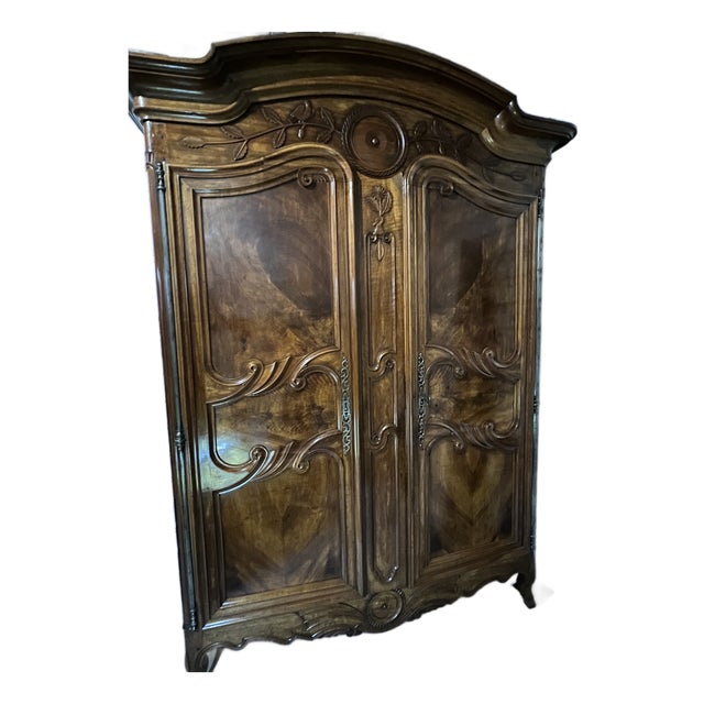 Louis XV French Burgundy Provincial Armoire Circa 1760 Chateau Cormatin For Sale