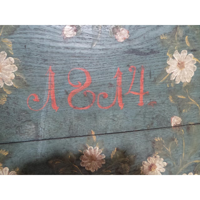 This is a 100% Original painted Swedish Trunk Front dated 1814.