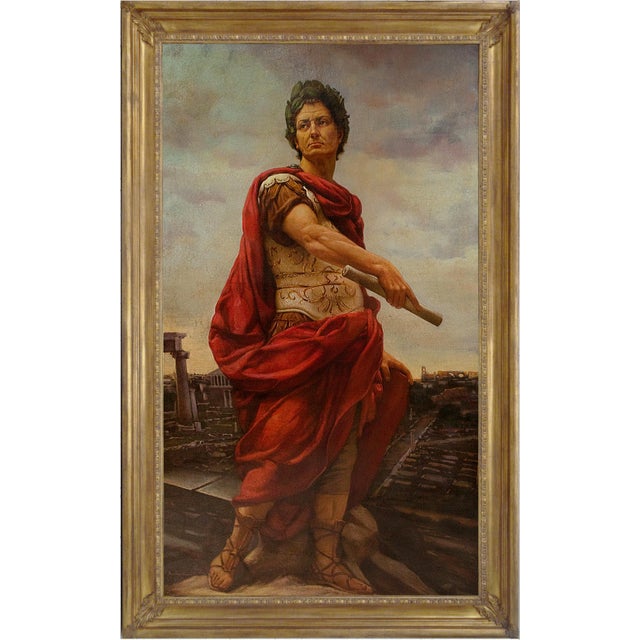 Maxmilian Ciccone, Caesar, Oil on Canvas, Framed For Sale - Image 7 of 7