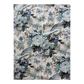 Vintage Cyrus Clark Orientale Chinoiserie Bird & Floral Fabric – 10.3 Yards For Sale