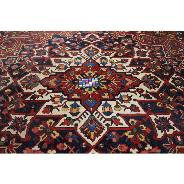 Red Vintage Bakhtiari Rug 10'2'' X 12'1'' For Sale - Image 8 of 12