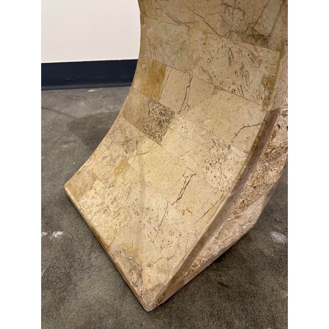 Cream Faux Travertine Coffee Table by Magnussen Home For Sale - Image 8 of 9