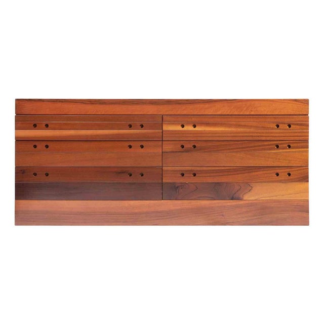 Canaletto Walnut Veneered Chest of Drawers, Italy, 1960s For Sale - Image 9 of 9