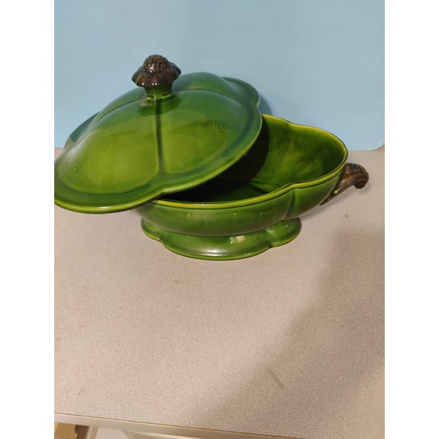 1980s Romancing Provence Large Green Tureen/Casserole For Sale In Tampa - Image 6 of 7