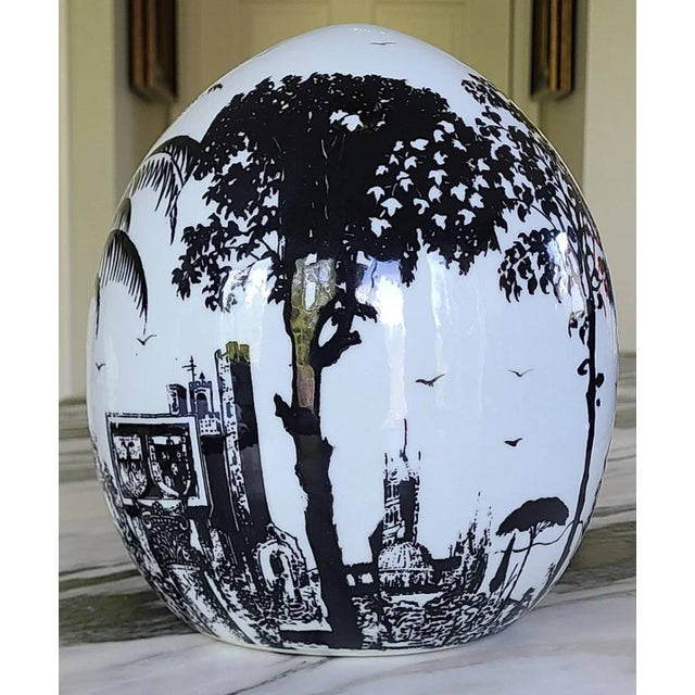 Vintage Large Scale Decorative Egg For Sale - Image 10 of 11