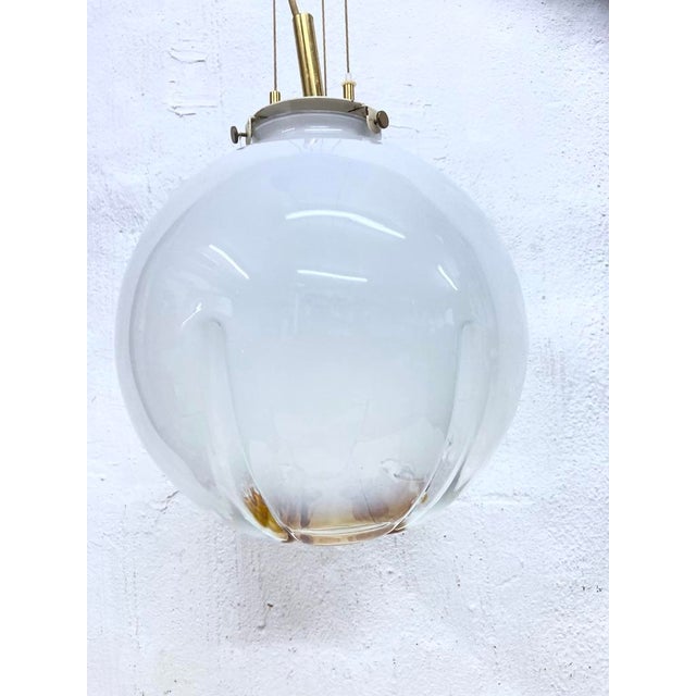 Mid-Century Modern Italian Glass Globe Pendant Lamp, 1960s For Sale - Image 15 of 15