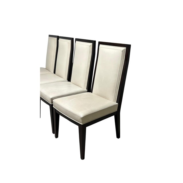 Art Deco Set of 4 Jean Michel Frank Chaise Tapissée 1932 by ECart For Sale - Image 3 of 8