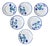 Vintage Art Deco Earthenware Dinner Plates from K&G Lunéville, 1940s, Set of 6 For Sale