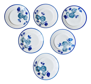 Vintage Art Deco Earthenware Dinner Plates from K&G Lunéville, 1940s, Set of 6
