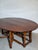 Beautiful antique gateleg dining table crafted in solid oak, featuring a classic drop-leaf design with elegant turned legs...