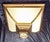 Vintage Ceiling Lamp with Brass Frame and Opaque White Glass Panes, 1980s For Sale - Image 4 of 9