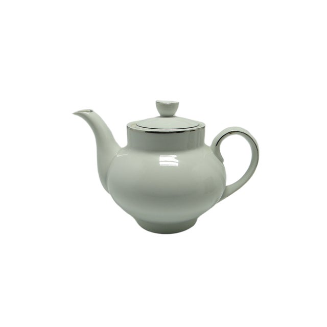 White Art Deco Coffee Pot from Ćmielów, Poland, 1960s For Sale - Image 8 of 8