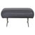 Animal Skin Monroe Ottoman in Grey Leather from Koinor For Sale - Image 7 of 8