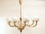 Gold Oval Brass Chandelier with 10 Lights and Spheres For Sale - Image 8 of 18