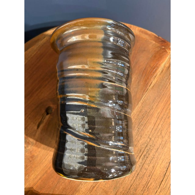 Mid-Century Modern Barbara Beck Handmade Clay Vase - Initialed For Sale - Image 3 of 5