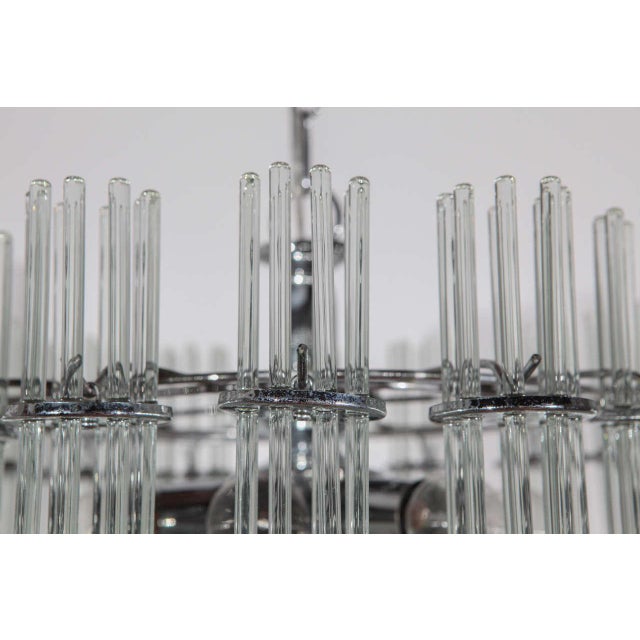 1970s 1970s Chrome and Glass Fixture For Sale - Image 5 of 8