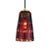 Contemporary Tartan by Oggetti Mouth-Blown Venetian Glass Pendant Light, Amber Gunmetal For Sale - Image 3 of 3