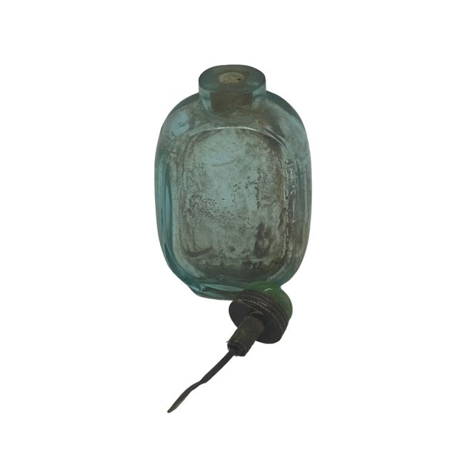 Vintage Early 20th Century Chinese Green Glass Snuff Bottle For Sale In Washington DC - Image 6 of 13