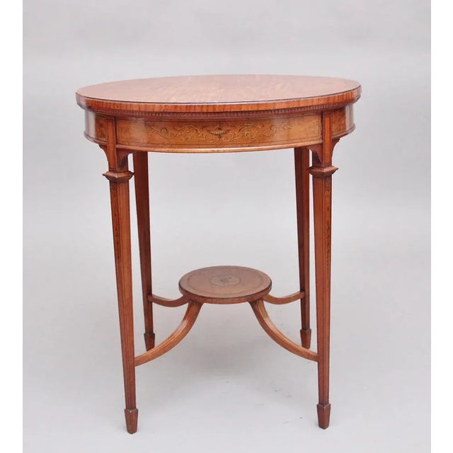 Brown 19th-Century Satinwood Occasional Table For Sale - Image 8 of 9