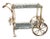 Hollywood Regency Gold-Finished Iron Bar Cart For Sale