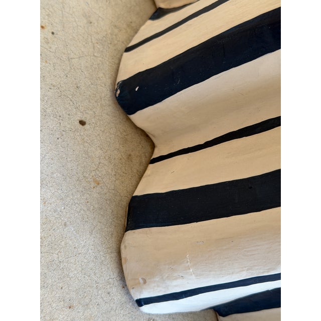 White Trompe-L’Œil Hand-Painted Skirted Side Table by Strata Group, “Scandinavian Bouquet,” 1992 For Sale - Image 8 of 12