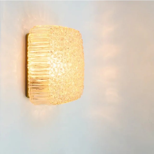 Amber Mid Century Amber Bubble Glass Flush Mount/Ceiling Light or Wall Light/Sconce by Helena Tynell for Limburg, Germany, 1970s For Sale - Image 8 of 11