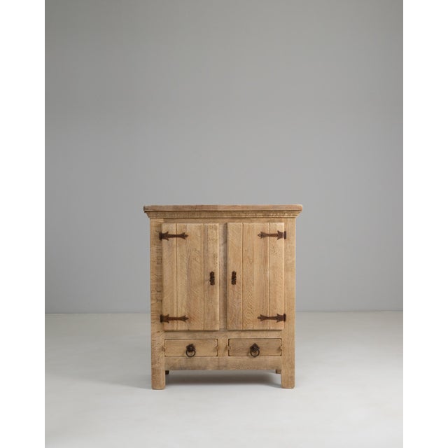 1970s French Primitive Oak Buffet With Iron Hardware For Sale - Image 16 of 18