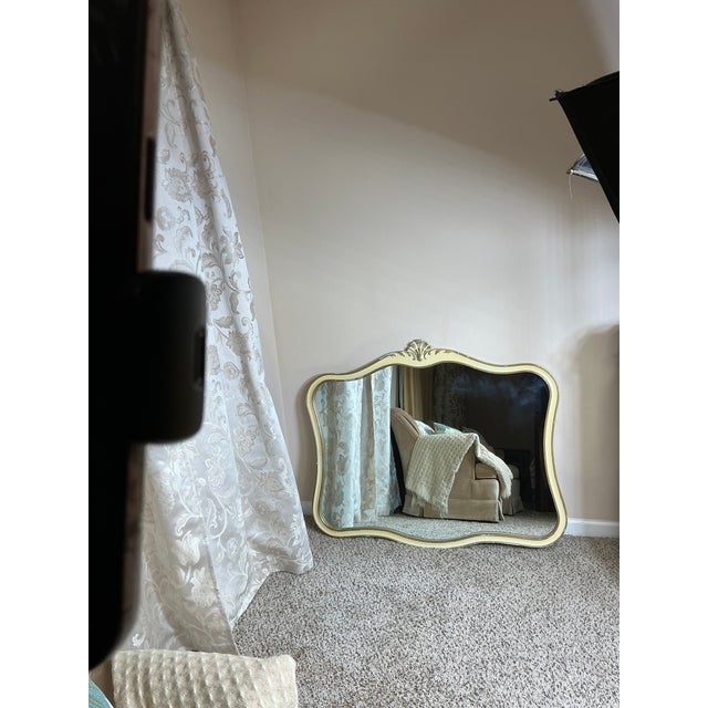 Yellow Vintage Gold Gilt French Style Wall Mirror For Sale - Image 8 of 9