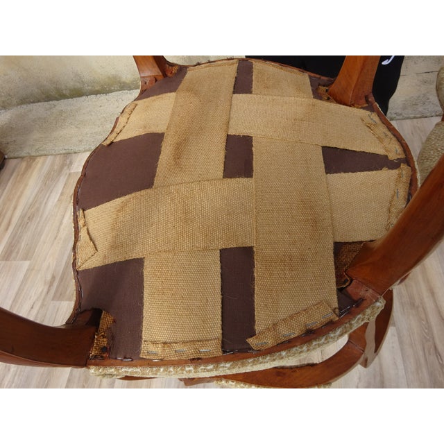 Louis XV Armchairs in Beige Giraffe-Style Fabrics, 1950s, Set of 2 For Sale - Image 15 of 18