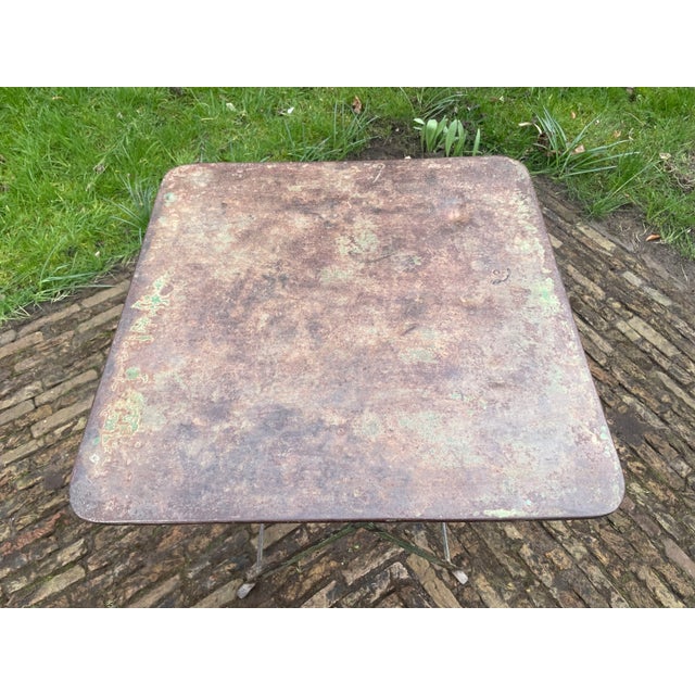 Small French Bistro Folding Table, 1920s For Sale - Image 3 of 17
