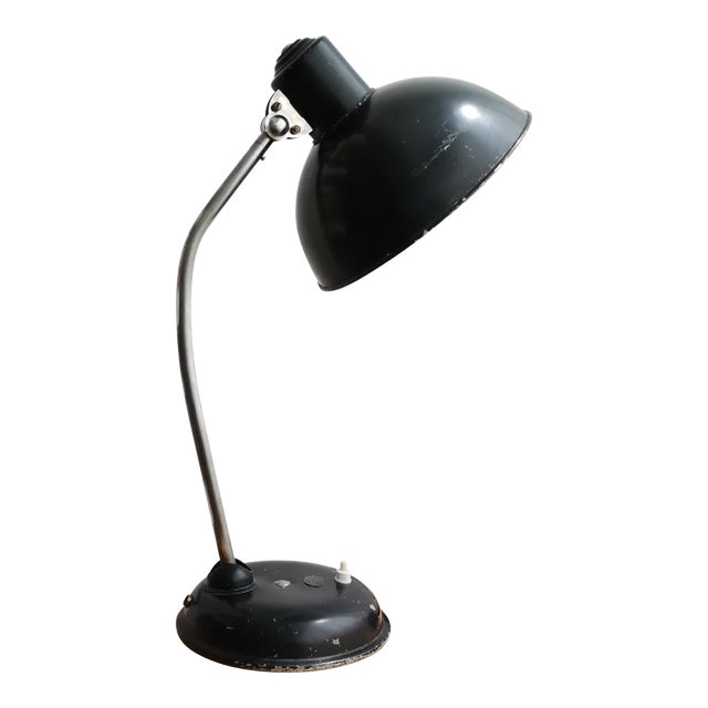 Bauhaus Steel Table Lamp from Sacor, 1940s For Sale