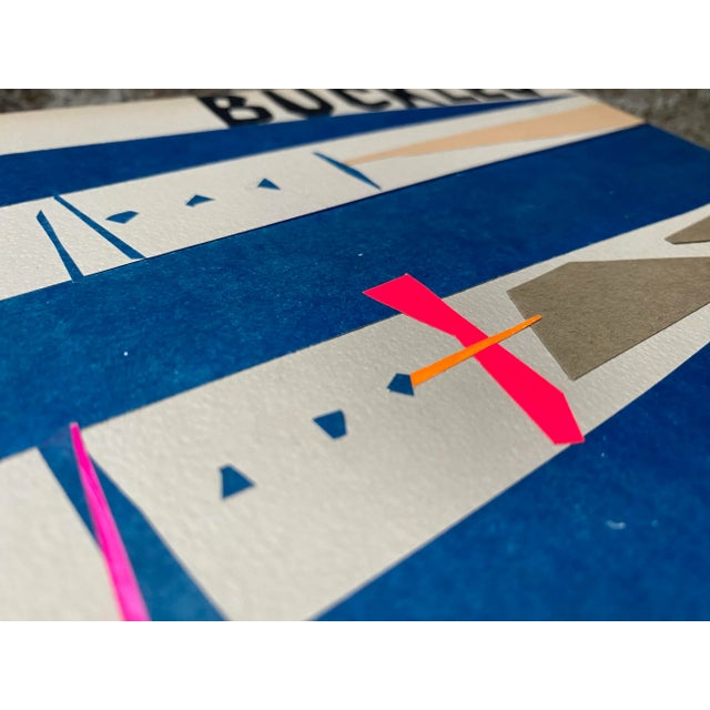 1950s Mid Century Modern Collage & Painting of Biuckles For Sale - Image 5 of 5