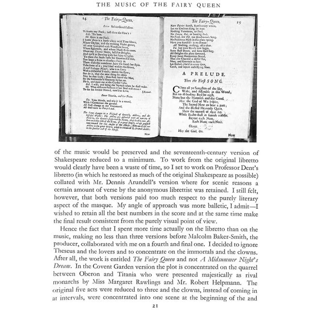White "The Fairy Queen: Royal Opera House, Covent Garden" 1948 Mandinian, Edward For Sale - Image 8 of 12