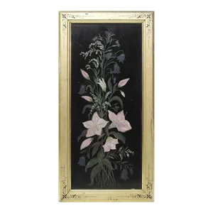 Late 19th Century School of George Cochran Lambdin Floral Still Life Oil on Board Painting